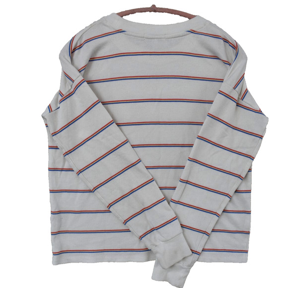 PJ Salvage Sweatshirt Top Womens Size Small Striped Oversize Fit Lounge Top - Picture 2 of 5